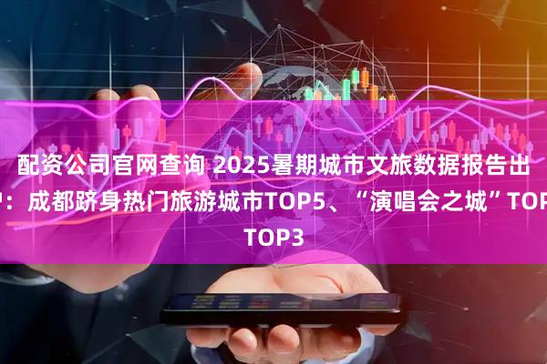 配资公司官网查询 2025暑期城市文旅数据报告出炉：成都跻身热门旅游城市TOP5、“演唱会之城”TOP3